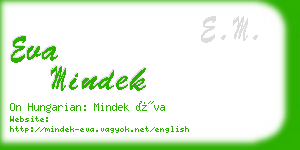 eva mindek business card